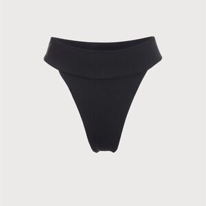 Berlook Black Ribbed High waisted bikini bottoms